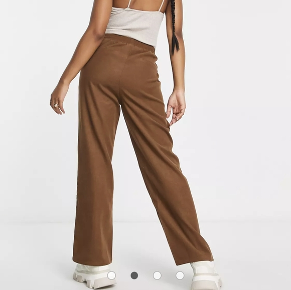Lola May wide leg drawstring pants in brown - Picture 2 of 5